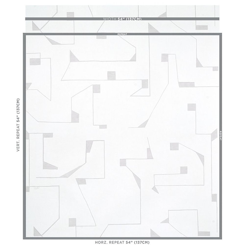 Schumacher x Porter Teleo Circuit Wallpaper, Gray
