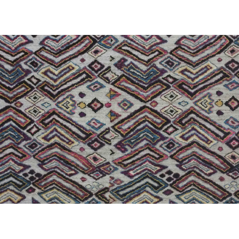 Geometric Hand Knotted 241cm X 302cm Area Rug