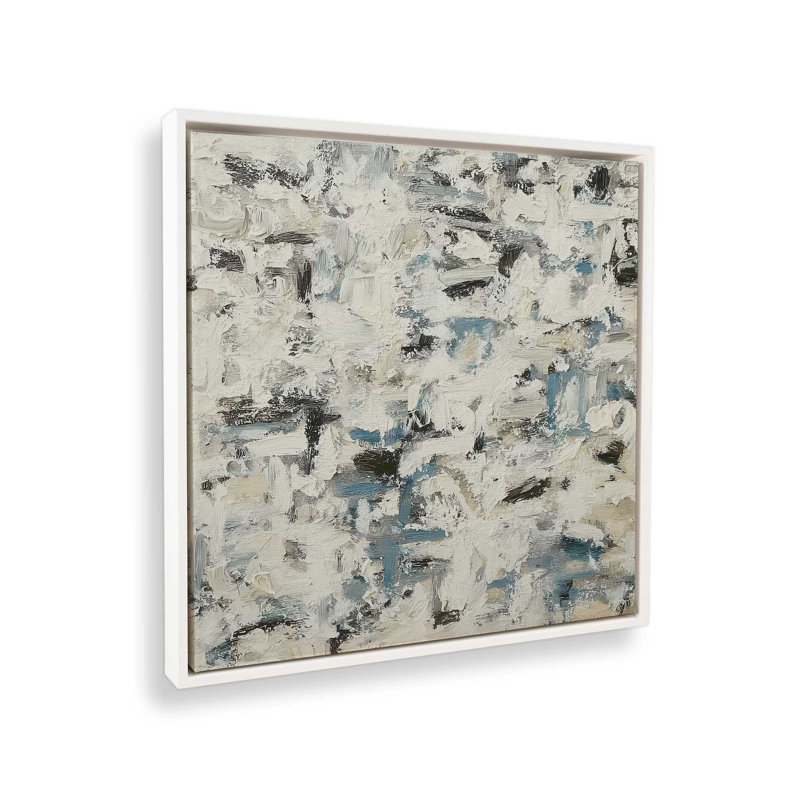 Whispered Layers II, Blanc opaque, Impression encadrée sans passe-partout, H 12,75 po x l 12,75 po