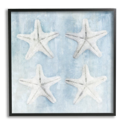 Aquarelle, étoile de mer, bleu doux, bord de mer, estampe numérique par Nina Blue