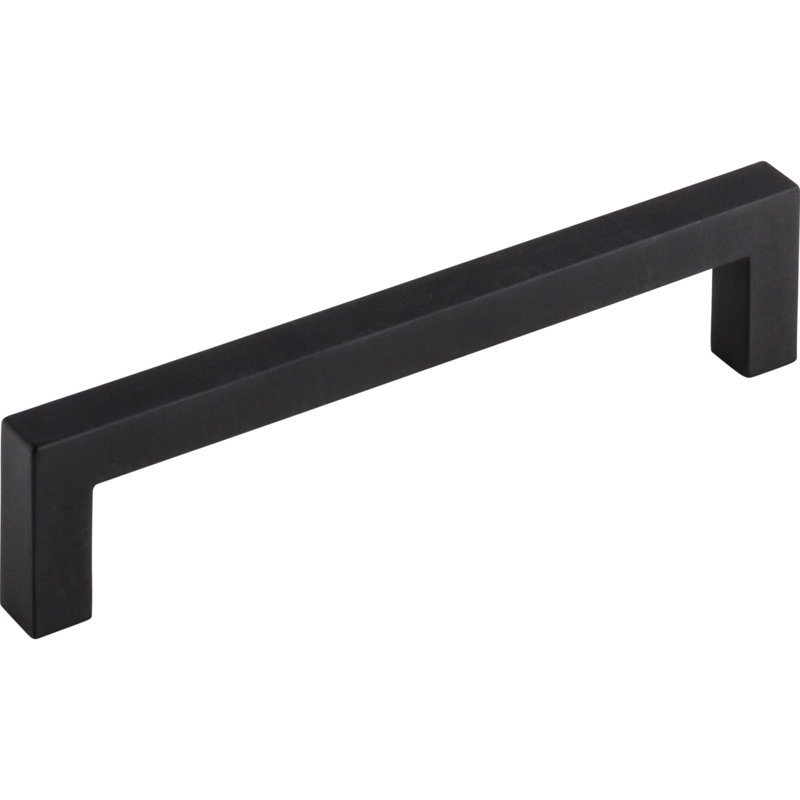 Square Bar pull, Flat Black, 5 1/16" Center to Center