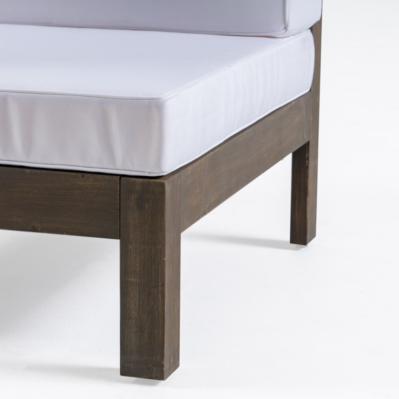 ARMLESS - l 28,0 po x P 30,2 po x H 26,5 po - Bois d'acacia - 1 pièce - Blanc
