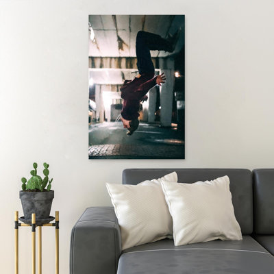 «Man In Black Pants And Red Chemise», reproduction d'art graphique sur toile tendue