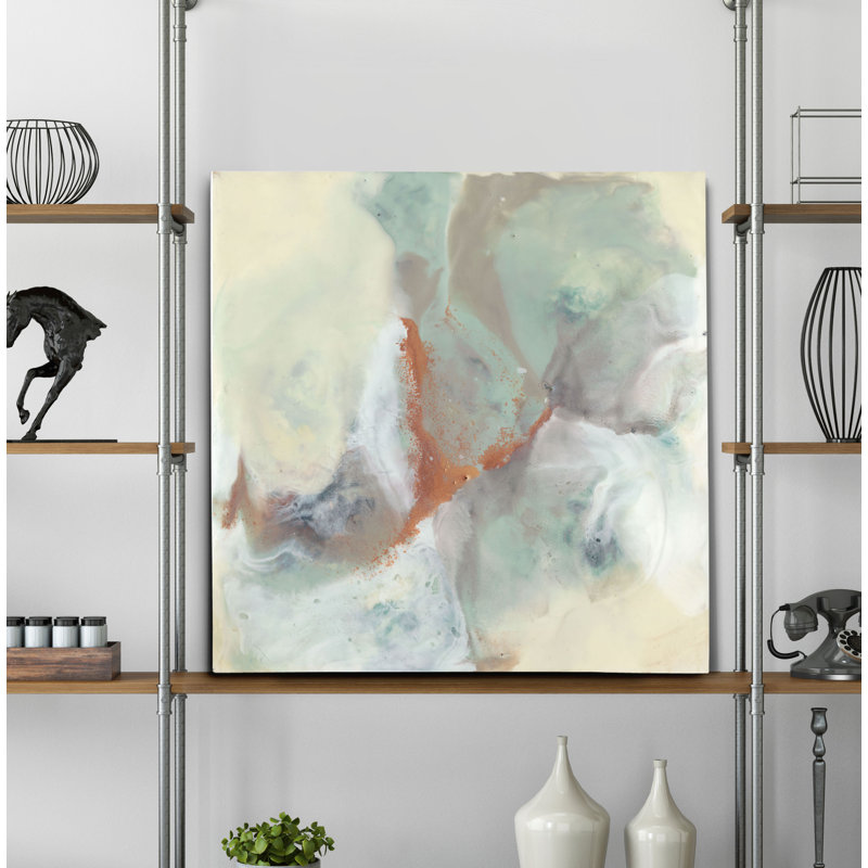 « cuivre river i », peinture, H 40 po x l 40 po x P 1,5 po, Toile tendue