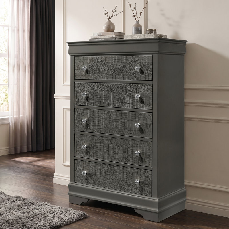 Mylhana 5 - Drawer Chest, Gray