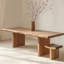 Warm solid wood dining table-855509953