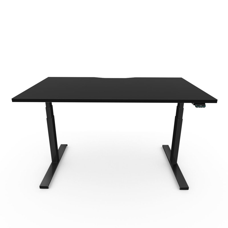 Arnesia Pro Height Adjustable Standing Desk, 123cm H x 140cm W x 80cm D, White, Black