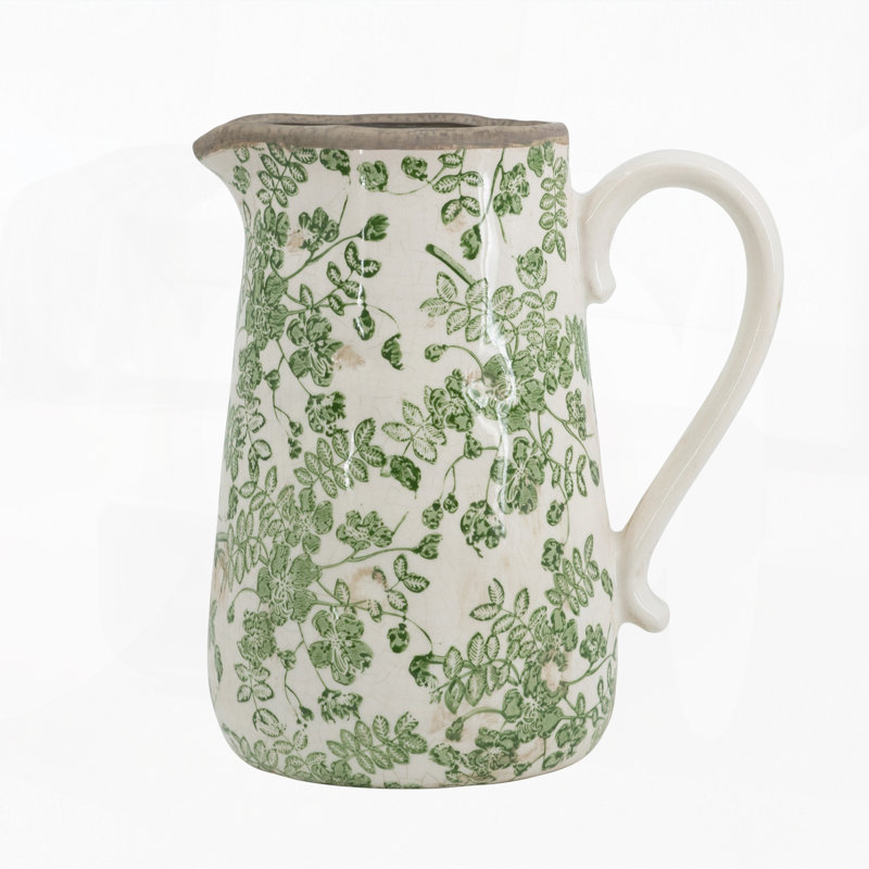Ceramic Pitcher Degraff with Floral Pattern