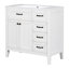 Armoire de salle de bain 36 po avec lavabo 36 po avec tiroirs, structure solide et panneau de fibres à densité moyenne-109628186-109628188