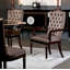 Tufted Upholstered Arm Chair in Brown