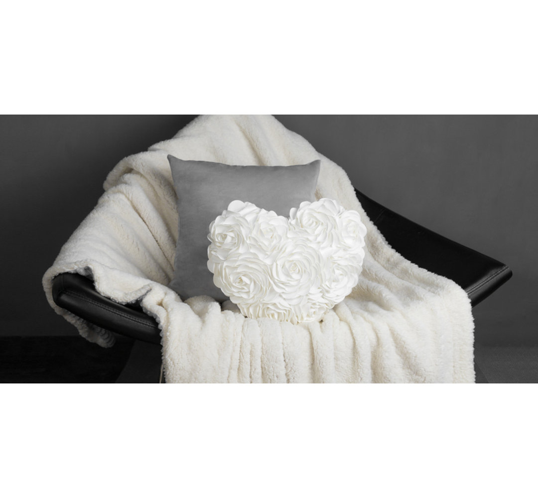 3D Flower Throw Pillow Cover Aesthetic Valentines Day Accent Pillow Case Cushion Cover JWH