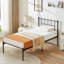 Cadre de lit simple, cadre de lit en métal avec tête de lit, lit plateforme en fer sans matelas ni sommier-88618249-94300055