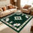 Green Southwestern carpet-easy to clean, machine-washable, soft and comfortable; suitable for door mats, kitchens, living rooms, bedrooms, corridors, and laundry areas. Easy to clean, durable carpet for home decoration.-129890143