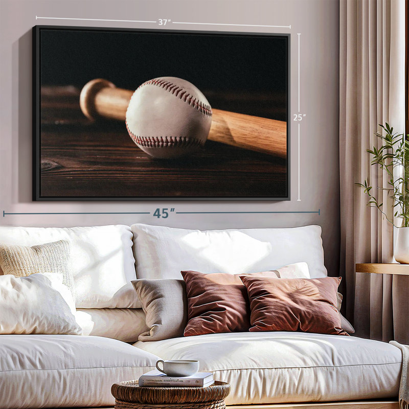 Baseball Things Canvas Print, 25" H x 37" W