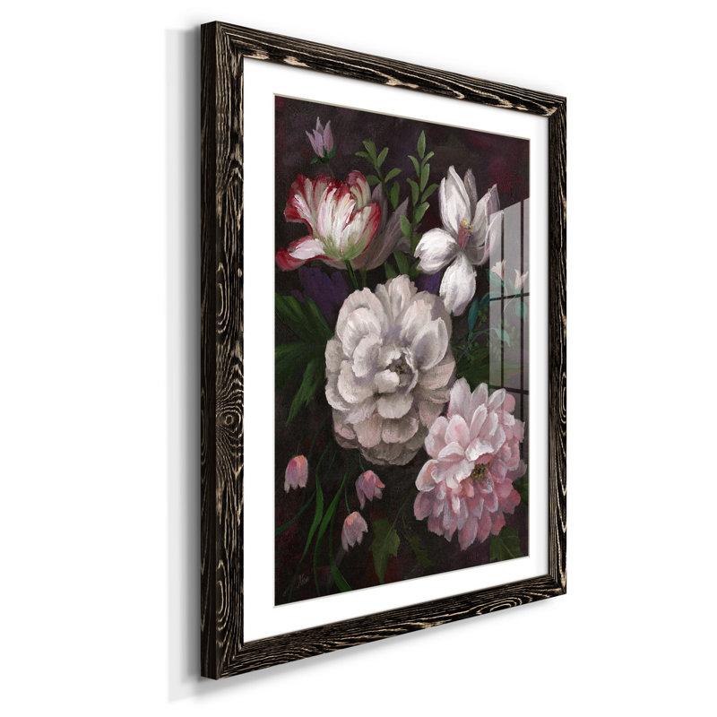 " Venezia Bouquet " Painting Print, 37.5" H x 27.5" W x 1" D, Black