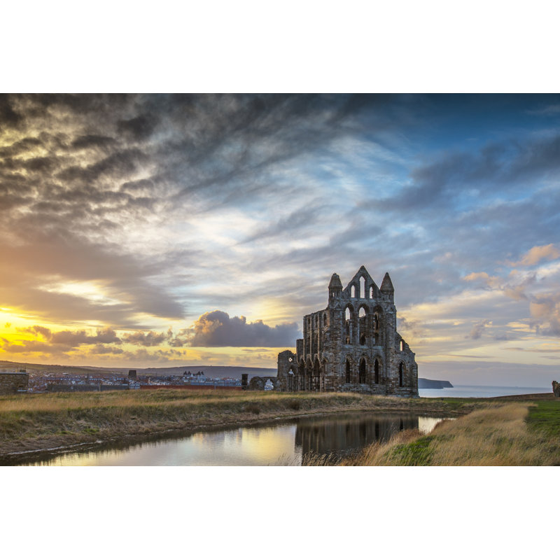 Evening Light Whitby Abbey, Yorkshire, Uk by Neal Rylatt - Wrapped Canvas Print, 30cm H x 46cm W
