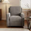  Fauteuil d'appoint rembourré pivotant à 360 ° Acc32 pour salon avec accoudoirs en bois massif et repose-pieds extensible pour le salon