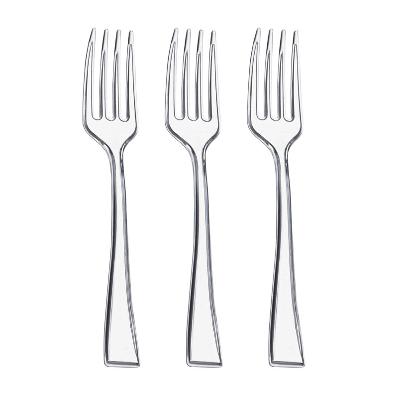 Clear Mini Plastic Disposable Tasting Forks