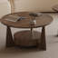 Ensemble de tables basses rondes en bois de pin-105549673