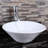 Ceramic White Round Above Counter Bathroom Sink, First - Class Glaze, Straightforward Cleaning, 12.89 Lb Weight Art Low Water Absorbency, No Vanity Swap Required, 17.1 In Width