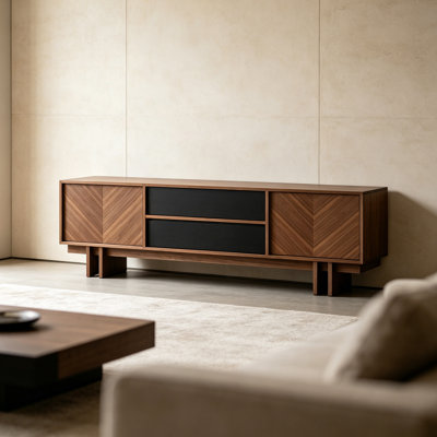 Versatile Storage Simple Wood TV Console