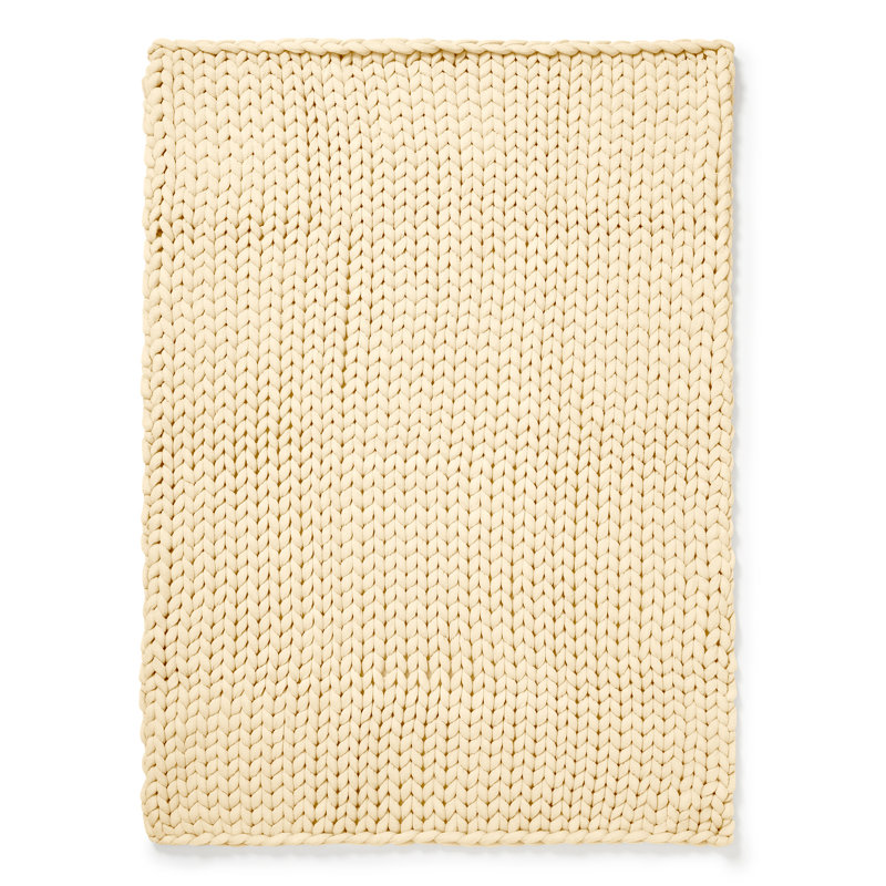 Donna Sharp Chunky Knit Cream Woven Throw, Cream