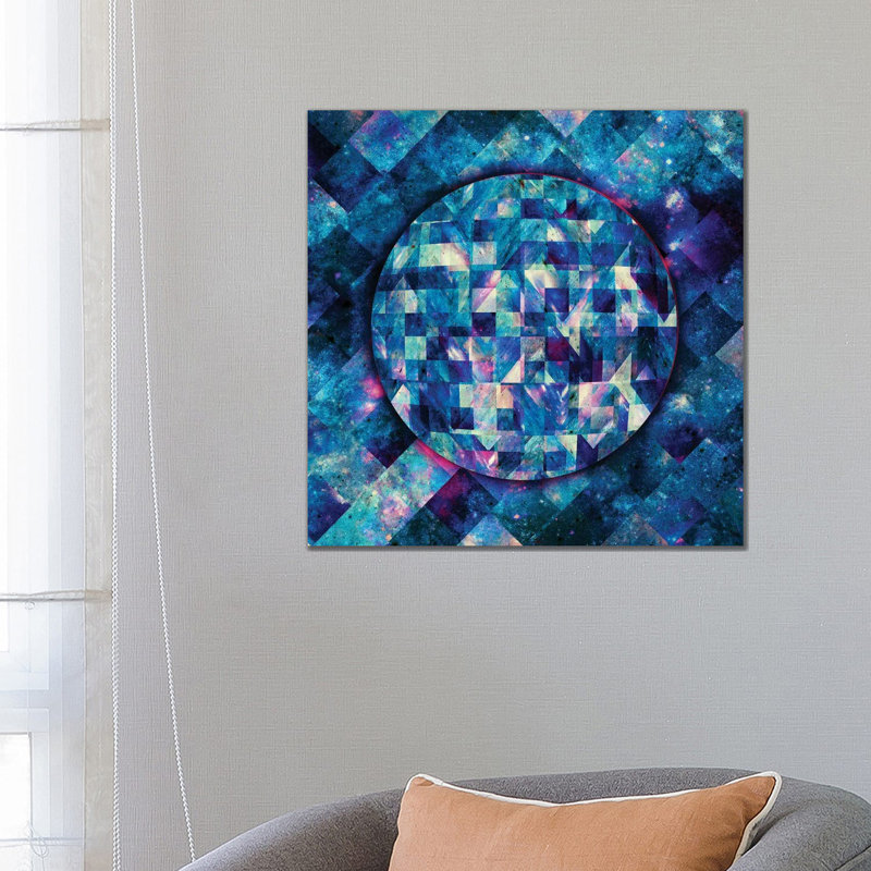 Geometric Abstract Galaxy II by Barruf - Wrapped Canvas Print