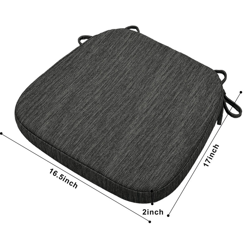 Coussin de chaise d'intérieur en mousse viscoélastique, Noir