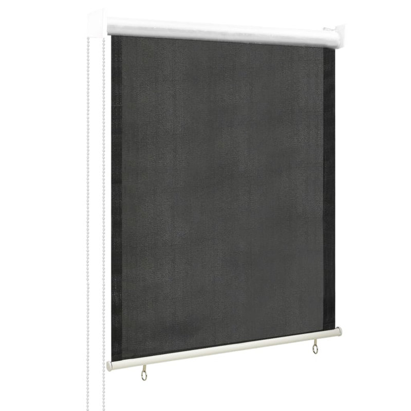 Semi Sheer Roller Blind, Anthracite, 140 cm L x 60 cm W