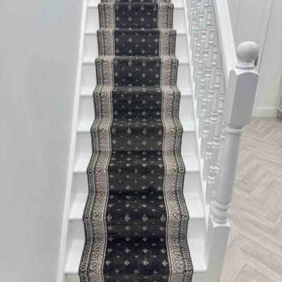 Heirloom Abbey / White Stair Runner – Smooth, Comfortable & Durable Carpet for Stairs & Staircases, Multiple Lengths