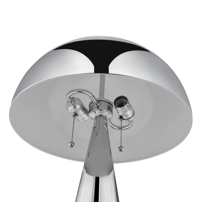 Lampe de table USB en métal Union, Chrome