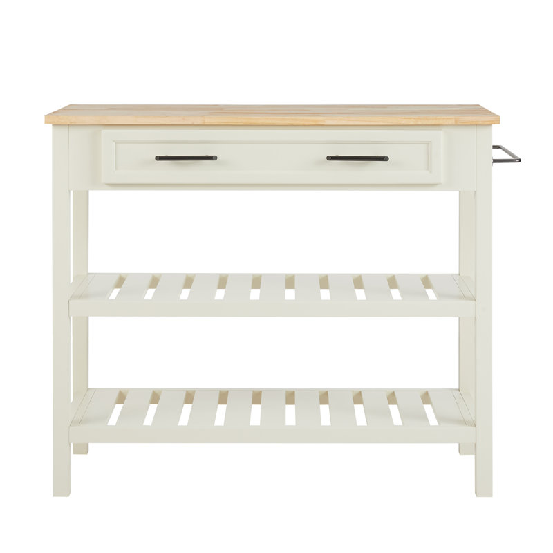 Perlean Kitchen Island, White