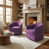 Mélange de polyester mauve lavande / lilas