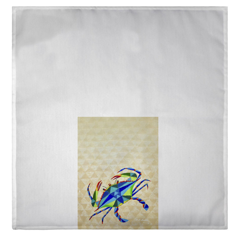 Serviette d'invité géométrique crabe