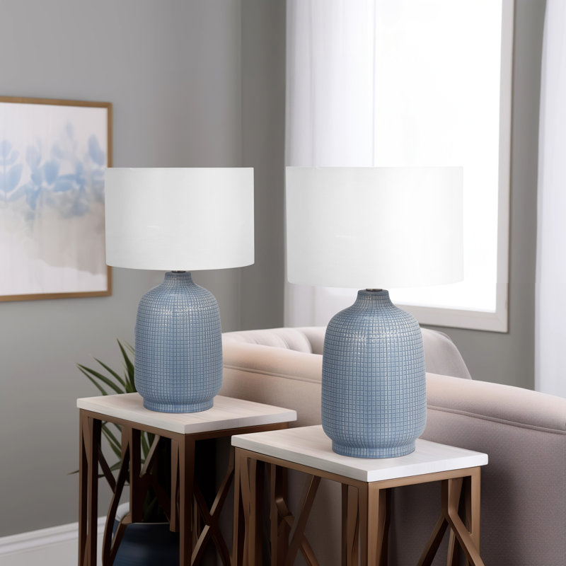 Lampe de table Harmanjit, Bleu