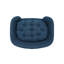 Lit pour chien confortable avec pieds en bois de bouleau de style Mid-Century moderne, bleu marine, assemblage requis, sécurité du coussin