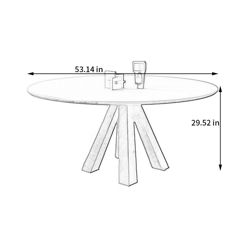Tacia, H 29,52 po x L 53,14 po x l 53,14 po