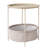 Deeley Small End Table with Storage Bag X-Shaped Cross-Leg Side Table Foldable Tray-2064531331