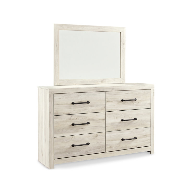 Commode double 6 tiroirs avec miroir Kalayiah