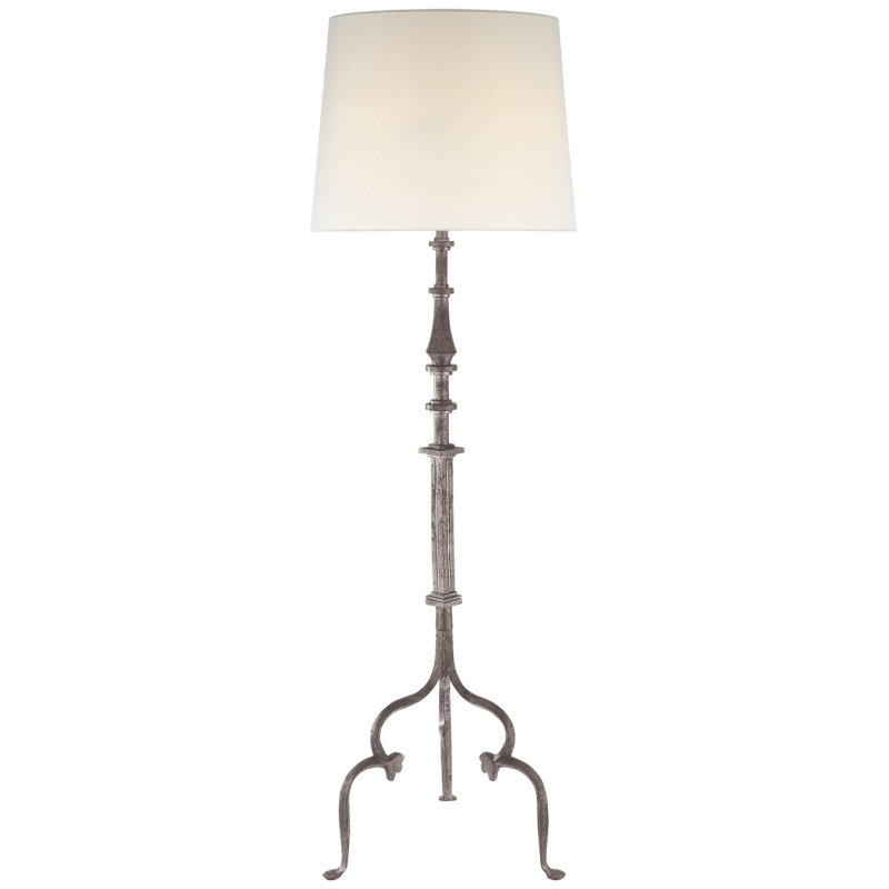 Suzanne Kasler Madeleine Floor Lamp, Aged Iron, Fabric