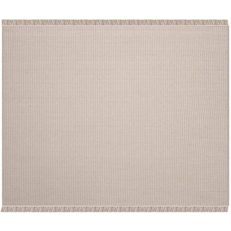 Bester Hand Woven Cotton Solid Color Rug, Square 6'