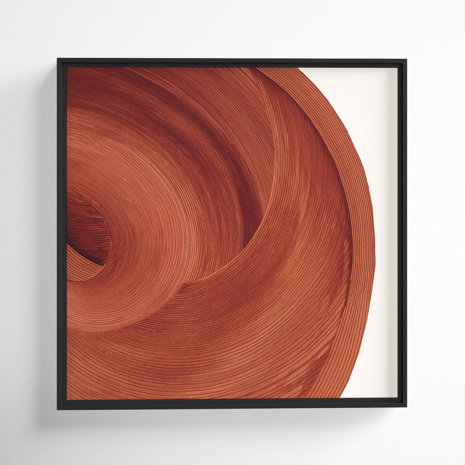 Affogato - Floater Frame Painting Print on Canvas, Espresso , 25.5" H x 25.5" W x 2" D