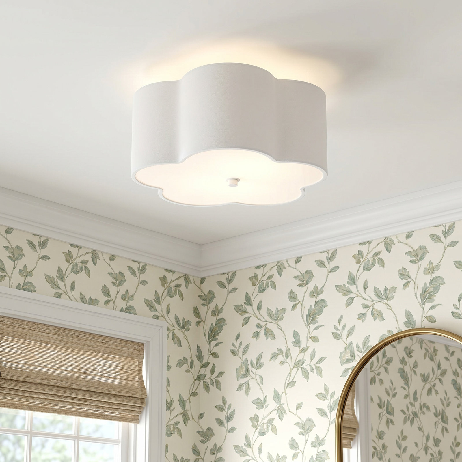 Mamchand 3 Light Fabric Semi Flush Mount