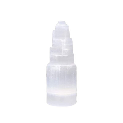 Tour en cristal Charneco Selenite, pour la méditation et le cadeau idéal