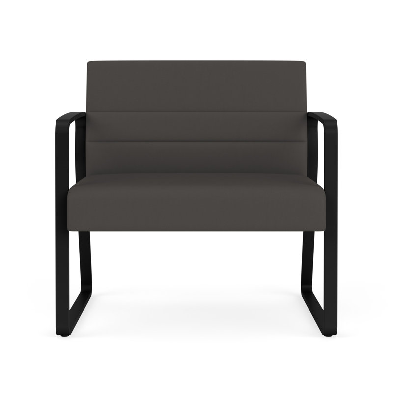 Chaise bariatique Waterfall, Noir, Vinyle gris anthracite Patriot Plus