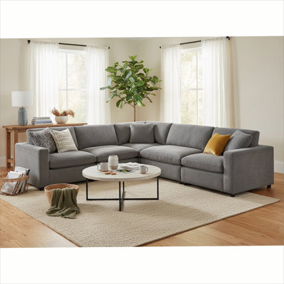 Modular 5-Piece Sectional - Charcoal