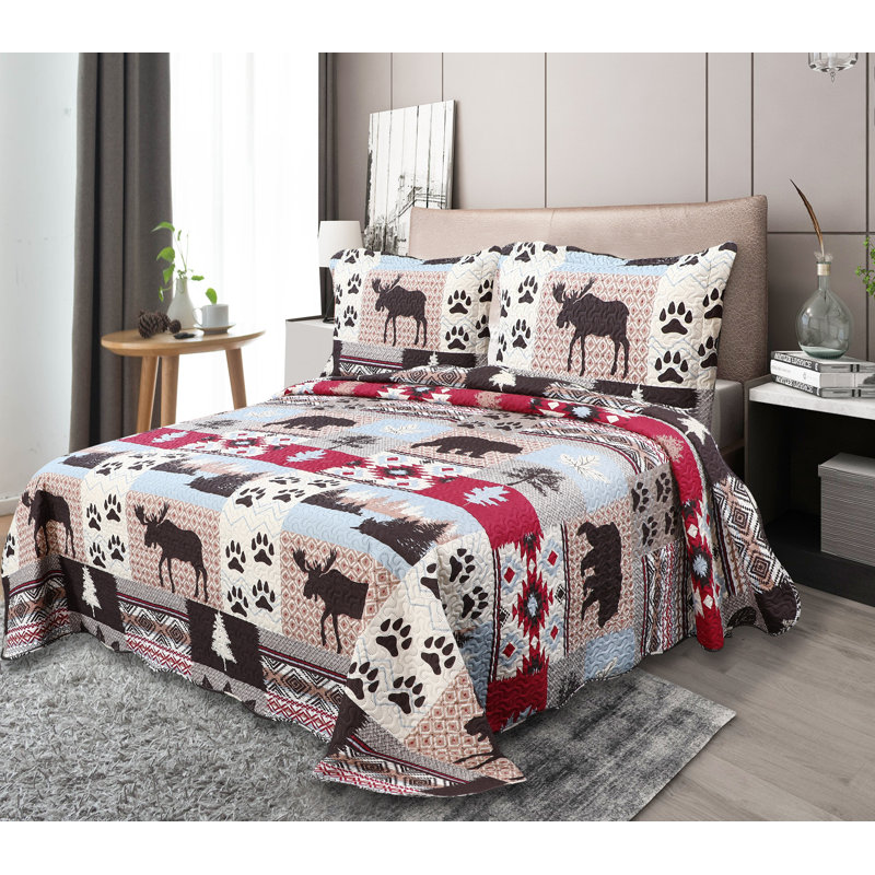 Ensemble de courtepointe 2 pièces Marina Soft Home Marina de Pinsonic Bedding, Courtepointe simple + 1 taie décorative simple
