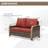 54.1'' Wide Straight Metal Loveseat with Cushions-115188347