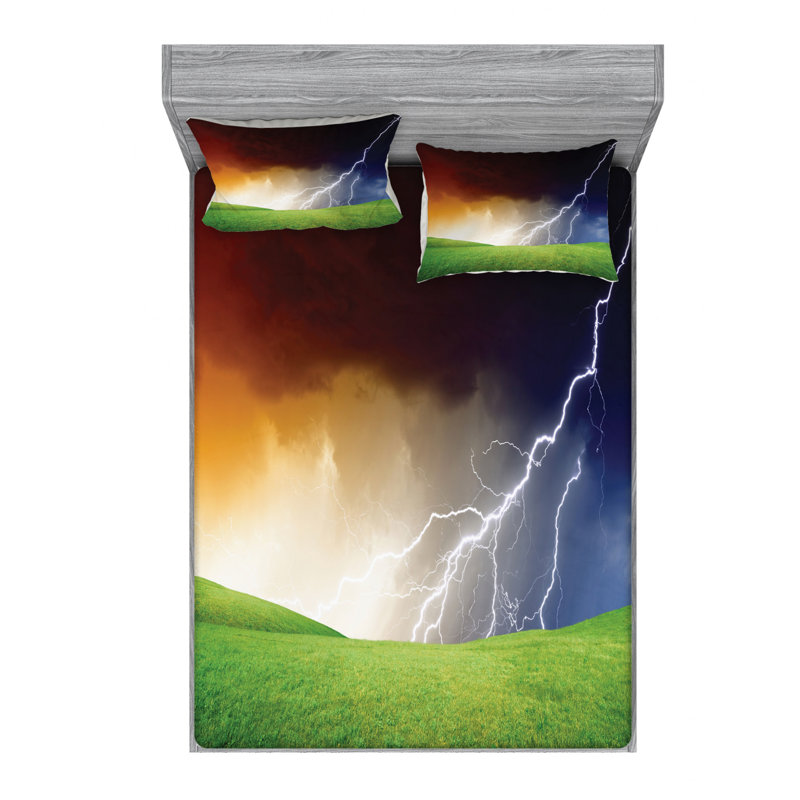 Microfiber Sheet Set, Queen Sheet Set with Fitted Sheet