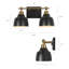Escarment 2 - Light 14.5 '' W Dimmable Black/Brass Bathroom Vanity Light ETL Certified